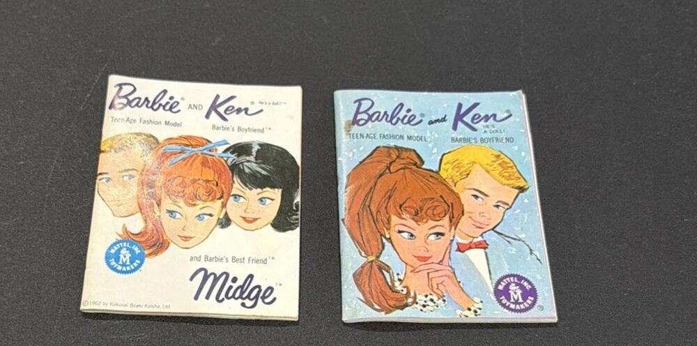 Vintage 1962 Mattel Barbie And Ken Teenage Fashion Mini Booklets Lot of 2